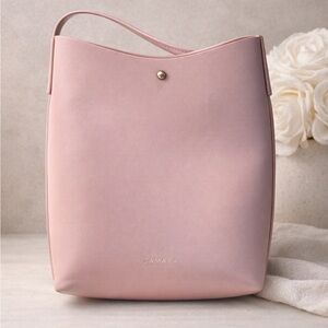 Anthro Samara Blush Pink Minimalist Crossbody Vegan Leather